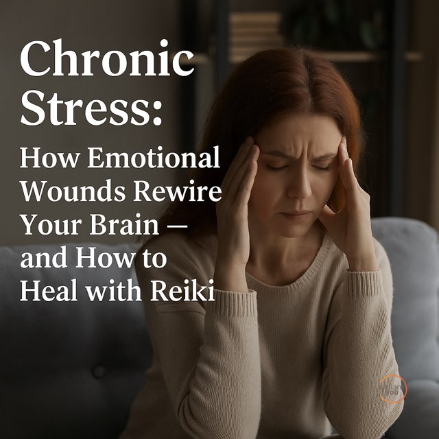 Chronic Stress causes emotional wounds that rewire your brain and how to heal. Woman in pain