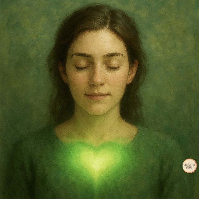 Woman showing her Heart Chakra at Radiant You