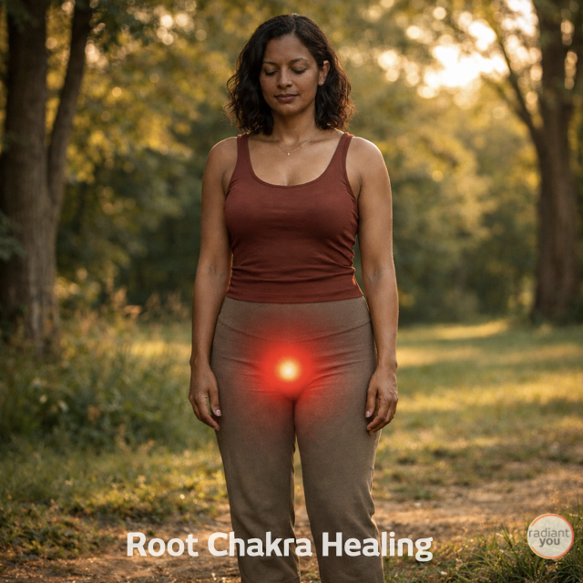 Woman with Root Chakra, Root Chakra Healing at Radiant You