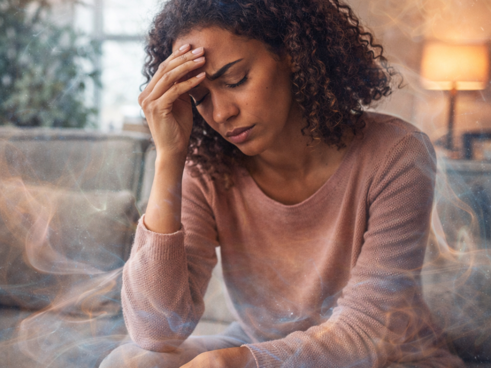 Woman with emotional exhaustion ready to heal at Radiant You