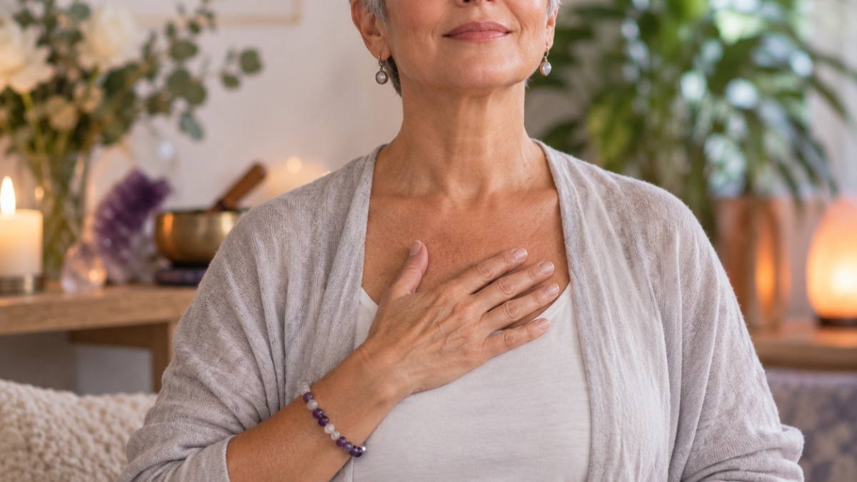 Woman Grounding for Spiritual Healing at Radiant You