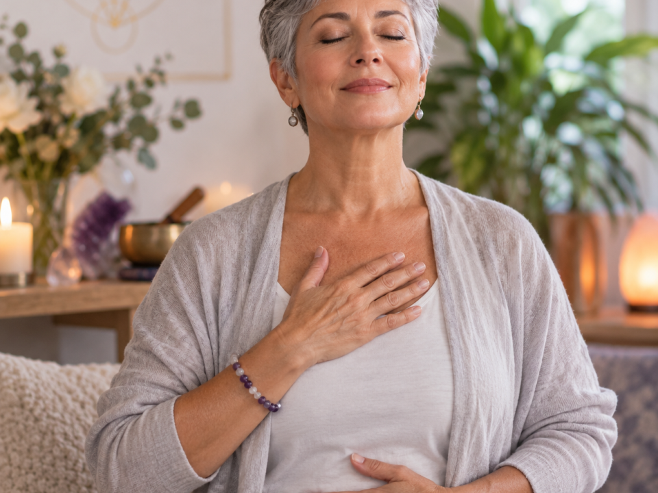 Woman Grounding for Spiritual Healing at Radiant You